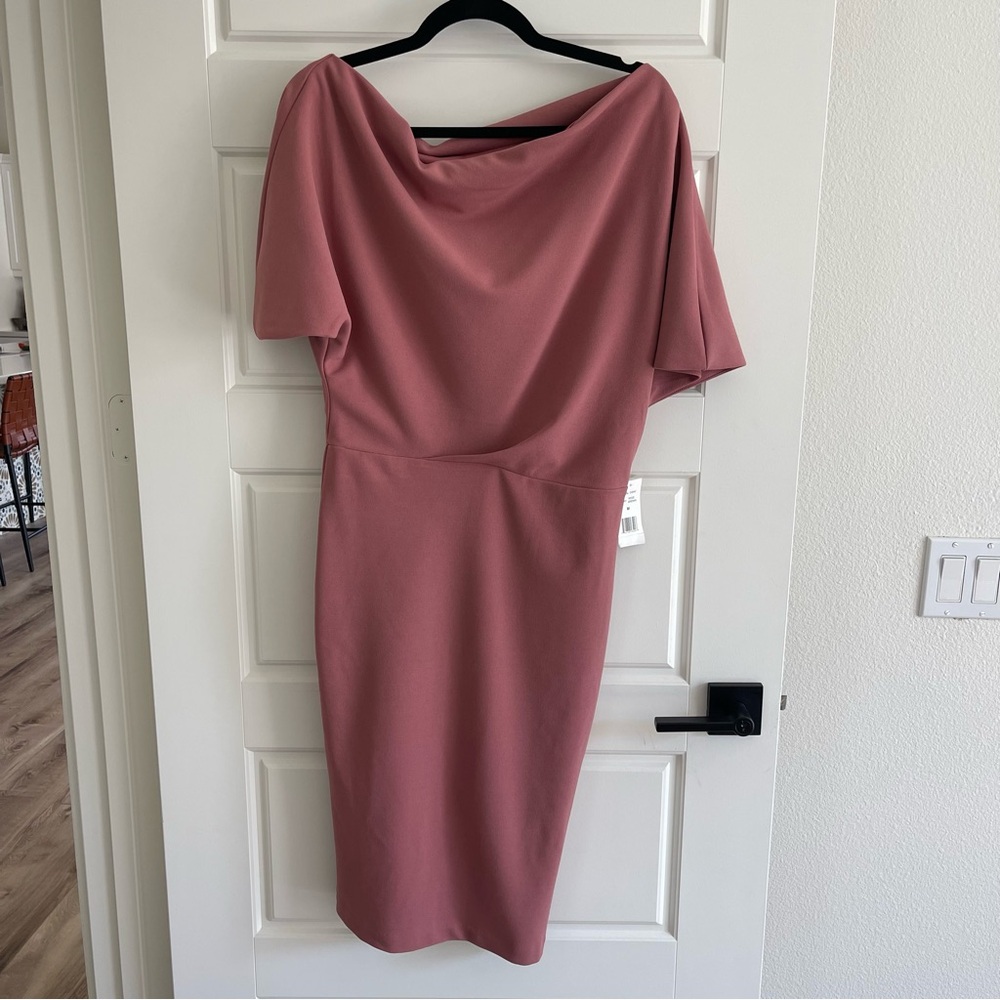 Alexia Admor Pink One Shoulder Sheath Dress